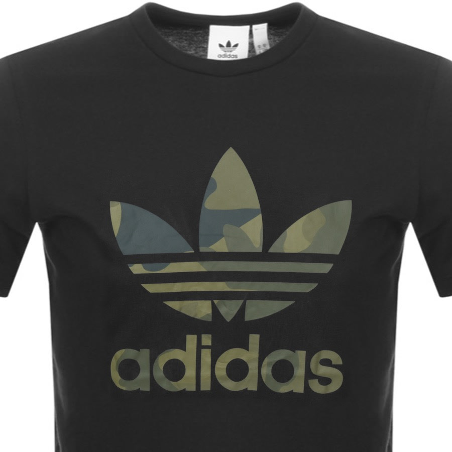 Alternative Image for Productadidas Originals Camouflage Trefoil T Shirt Black2
